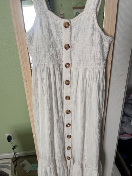 ASOS Dresses & Skirts - White ASOS Button-Front Maxi Sundress